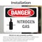 Signmission Nitrogen Gas Danger Sign, Vinyl Decal, 10in W x 7in L, 2PK OS-2PACK-DS-D-710-L-2461 - alternate 5